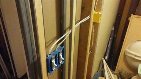 electrical pocket box|pocket door wiring attachment.